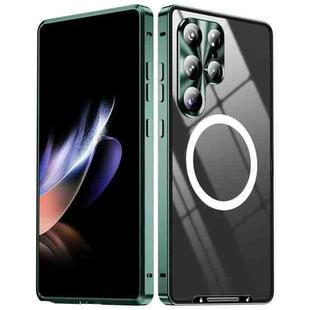For Samsung Galaxy S25 Ultra 5G MagSafe Magnetic Frosted Metal Phone Case(Green)