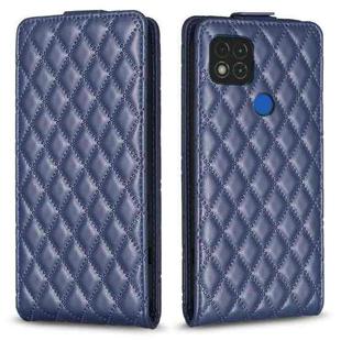 For Xiaomi Redmi 9C Diamond Lattice Vertical Flip Leather Phone Case(Blue)