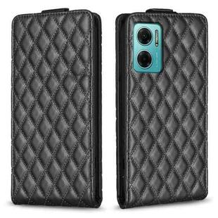 For Xiaomi Redmi 10 5G / Note 11E Diamond Lattice Vertical Flip Leather Phone Case(Black)