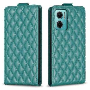 For Xiaomi Redmi 10 5G / Note 11E Diamond Lattice Vertical Flip Leather Phone Case(Green)