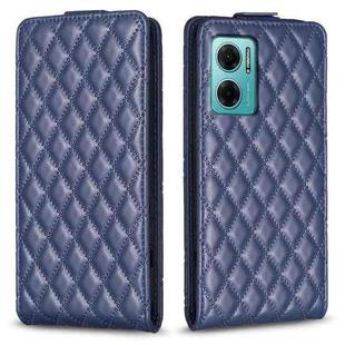 For Xiaomi Redmi 10 5G / Note 11E Diamond Lattice Vertical Flip Leather Phone Case(Blue)