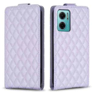 For Xiaomi Redmi 10 5G / Note 11E Diamond Lattice Vertical Flip Leather Phone Case(Purple)