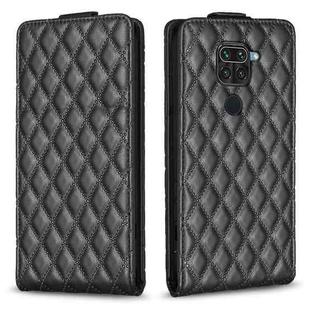 For Redmi Note 9 / 10X 4G Diamond Lattice Vertical Flip Leather Phone Case(Black)