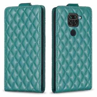For Redmi Note 9 / 10X 4G Diamond Lattice Vertical Flip Leather Phone Case(Green)