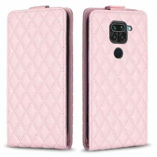 For Redmi Note 9 / 10X 4G Diamond Lattice Vertical Flip Leather Phone Case(Pink)