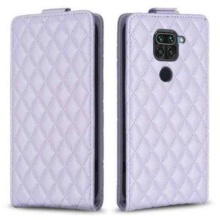 For Redmi Note 9 / 10X 4G Diamond Lattice Vertical Flip Leather Phone Case(Purple)