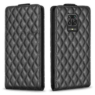 For Redmi Note 9 Pro / 9 Pro Max Diamond Lattice Vertical Flip Leather Phone Case(Black)