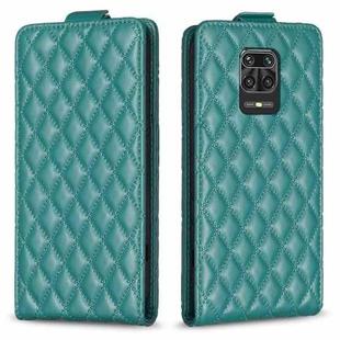 For Redmi Note 9 Pro / 9 Pro Max Diamond Lattice Vertical Flip Leather Phone Case(Green)