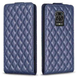 For Redmi Note 9 Pro / 9 Pro Max Diamond Lattice Vertical Flip Leather Phone Case(Blue)
