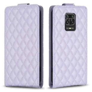 For Redmi Note 9 Pro / 9 Pro Max Diamond Lattice Vertical Flip Leather Phone Case(Purple)