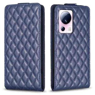 For Xiaomi 13 Lite / Civi 2 Diamond Lattice Vertical Flip Leather Phone Case(Blue)