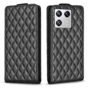 For Xiaomi 13 Diamond Lattice Vertical Flip Leather Phone Case(Black)