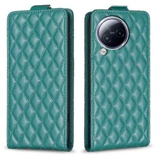 For Xiaomi Civi 3 5G Diamond Lattice Vertical Flip Leather Phone Case(Green)