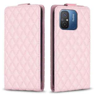 For Xiaomi Poco C55 / Redmi 12C Diamond Lattice Vertical Flip Leather Phone Case(Pink)