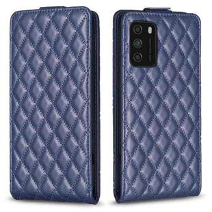 For Redmi Note 9 4G Diamond Lattice Vertical Flip Leather Phone Case(Blue)