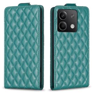 For Xiaomi Redmi Note 13 Diamond Lattice Vertical Flip Leather Phone Case(Green)