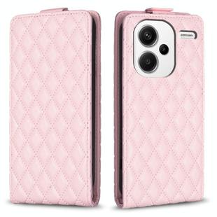 For Xiaomi Redmi Note 13 Pro+ Diamond Lattice Vertical Flip Leather Phone Case(Pink)