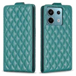 For Xiaomi Redmi Note 13 Pro Diamond Lattice Vertical Flip Leather Phone Case(Green)