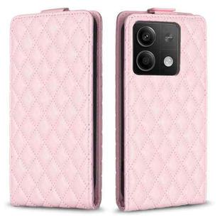 For Xiaomi Redmi Note 13 4G Global Diamond Lattice Vertical Flip Leather Phone Case(Pink)