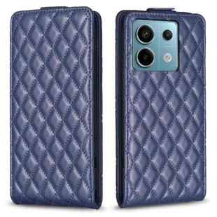 For Xiaomi Redmi Note 13 Pro 4G Global Diamond Lattice Vertical Flip Leather Phone Case(Blue)