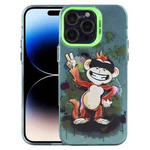 For iPhone 14 Pro Max Animal Pattern PC Phone Case(Monkey)