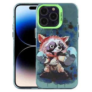 For iPhone 14 Pro Animal Pattern PC Phone Case(Raccoon)