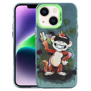 For iPhone 14 Animal Pattern PC Phone Case(Monkey)