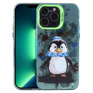 For iPhone 13 Pro Max Animal Pattern PC Phone Case(Penguin)