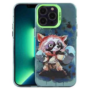 For iPhone 13 Pro Max Animal Pattern PC Phone Case(Raccoon)
