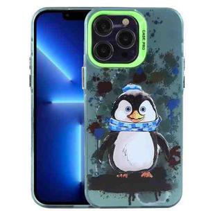 For iPhone 13 Pro Animal Pattern PC Phone Case(Penguin)