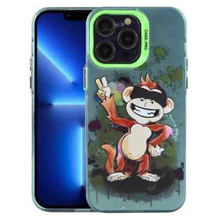 For iPhone 13 Pro Animal Pattern PC Phone Case(Monkey)