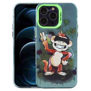 For iPhone 12 Pro Max Animal Pattern PC Phone Case(Monkey)