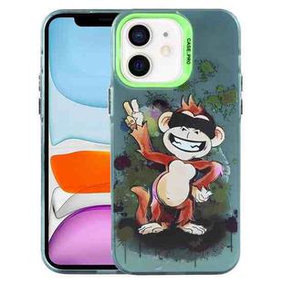 For iPhone 11 Animal Pattern PC Phone Case(Monkey)