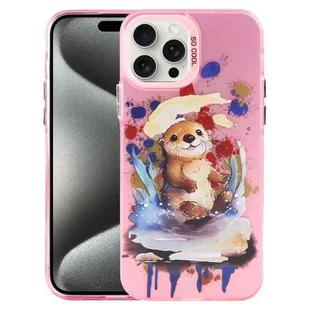 For iPhone 15 Pro Max Animal Pattern PC Phone Case(Otter)