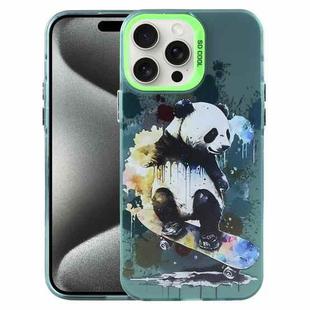 For iPhone 15 Pro Animal Pattern PC Phone Case(Panda)