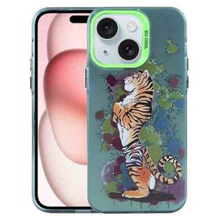 For iPhone 15 Plus Animal Pattern PC Phone Case(Tiger)