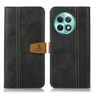 For OnePlus Ace 2 Pro Stitching Thread Calf Texture Leather Phone Case(Black)