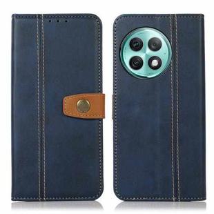 For OnePlus Ace 2 Pro Stitching Thread Calf Texture Leather Phone Case(Blue)