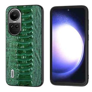 For OPPO Reno10 Global / Reno10 Pro Global  ABEEL Genuine Leather Weilai Series Phone Case(Green)