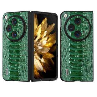 For OPPO Find N3 / OnePlus Open ABEEL Genuine Leather Weilai Series Phone Case(Green)