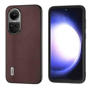 For OPPO Reno10 Global / Reno10 Pro Global ABEEL Genuine Leather Xiaoya Series Phone Case(Coffee)
