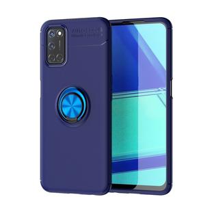 For OPPO A52 Lenuo Shockproof TPU Protective Case with Invisible Holder(Blue)