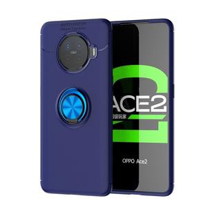 For OPPO Ace2 Lenuo Shockproof TPU Protective Case with Invisible Holder(Blue)