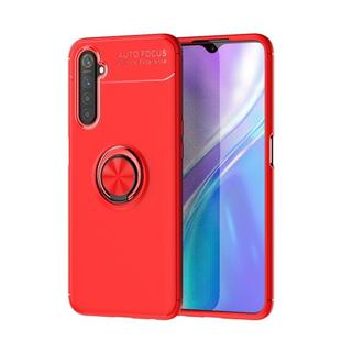 For OPPO Realme 6 Lenuo Shockproof TPU Protective Case with Invisible Holder(Red)