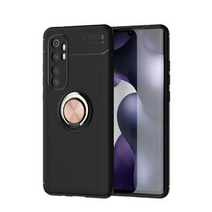 For Xiaomi Redmi Note 10 Lite Lenuo Shockproof TPU Protective Case with Invisible Holder(Black Gold)