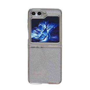 For Samsung Galaxy Z Flip5 Electroplating TPU Glitter Powder Phone Case(Silver)