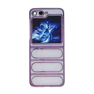 For Samsung Galaxy Z Flip5 Electroplating TPU Shield Phone Case(Purple)