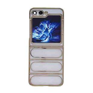 For Samsung Galaxy Z Flip5 Electroplating TPU Shield Phone Case(Gold)