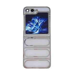 For Samsung Galaxy Z Flip5 Electroplating TPU Shield Phone Case(Silver)