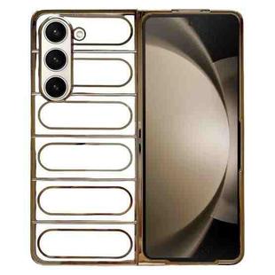 For Samsung Galaxy Z Fold5 Electroplating TPU Shield Phone Case(Gold)